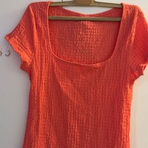 Old Navy Bright Coral Short Sleeve Top